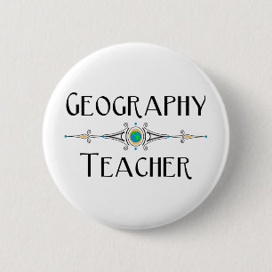 Geography Teacher Decorative Line Knapp