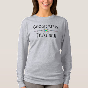 Geography Teacher Decorative Line T Shirt