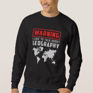 Geography Teacher Funny Karta Continents World Gif Lång Ärmad Tröja