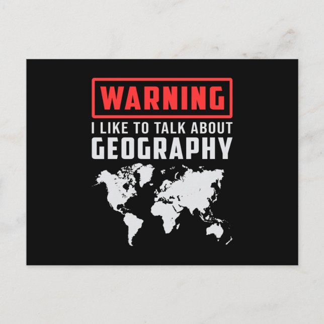 Geography Teacher Funny Karta Continents World Gif Vykort (Framsida)