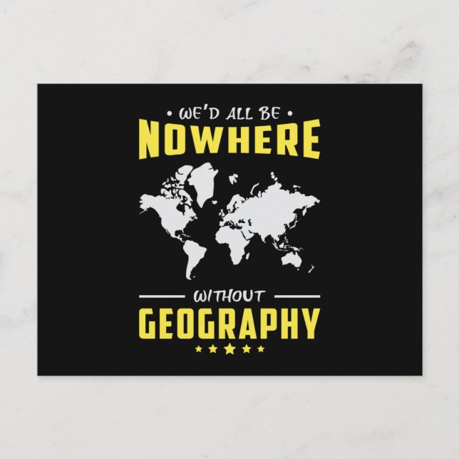 Geography Teacher Funny World Continents Karta Gif Vykort (Framsida)