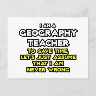 Geography Teacher... Jag har aldrig fel. Vykort
