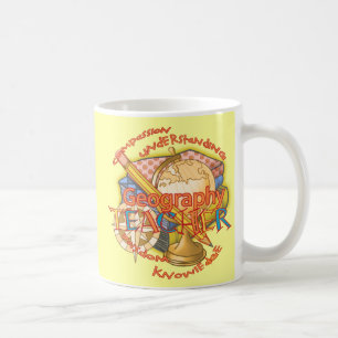 Geography Teacher Motto Kaffemugg