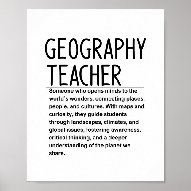 Geography teacher poster (Framsidan)
