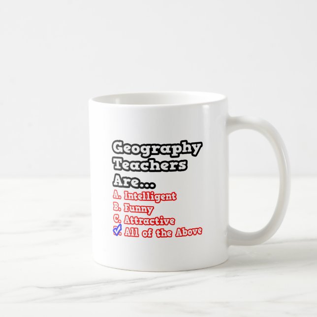 Geography Teacher Quiz..Joke Kaffemugg (Höger)