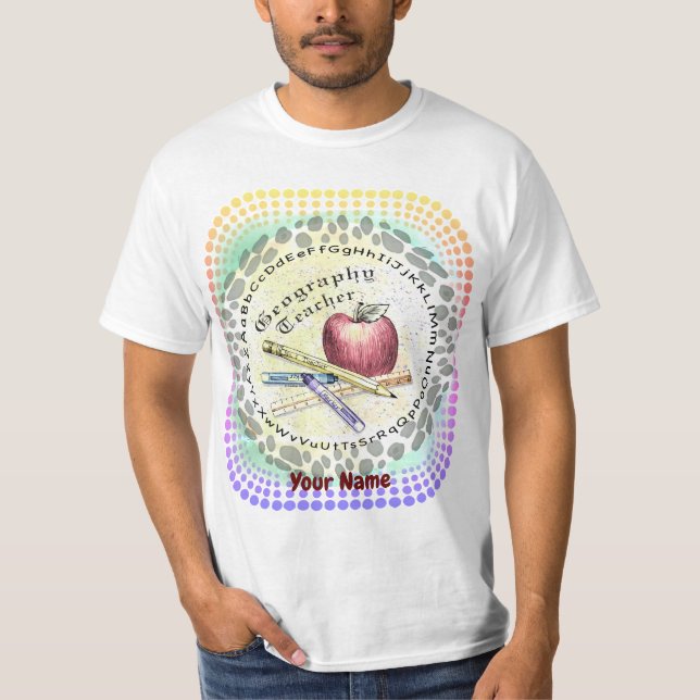 Geography Teacher t-shirt (Framsida)