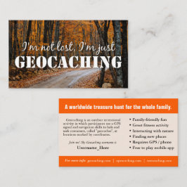 Geokaceringskort med information om mugglar visitkort