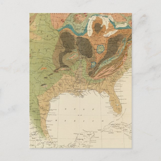 Geol karta US Vykort (Framsida)