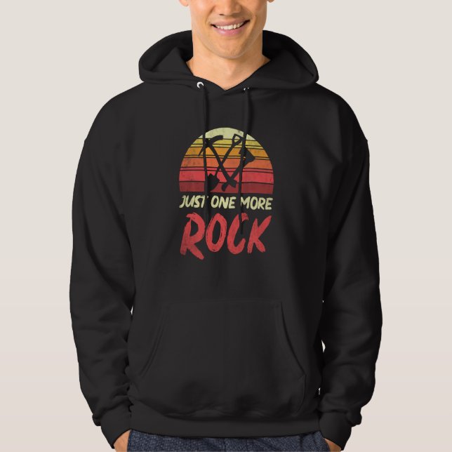 Geolog är bara ytterligare en Sten-retro-geologi 1 Hoodie (Framsida)