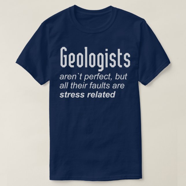 Geolog Arent perfekt Studie av sten collec T Shirt (Design framsida)