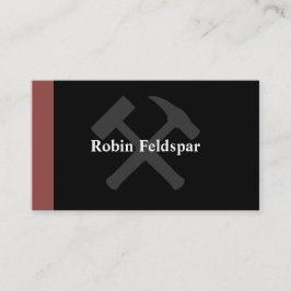 Geolog Crossed Sten Hammer Shield Visitkort