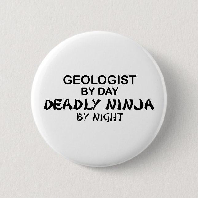 Geolog dödliga Ninja vid natt Knapp (Framsida)