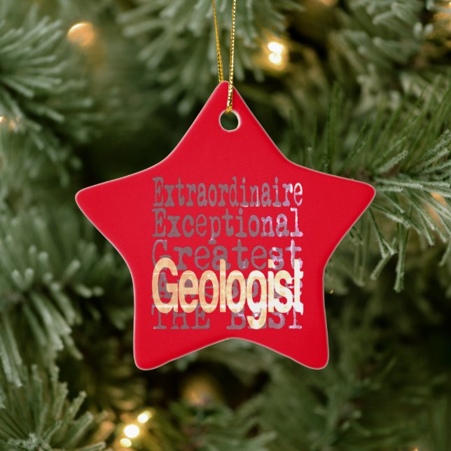 Geolog Extraordinaire Julgransprydnad Keramik (Träd)