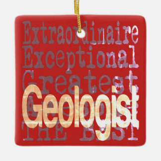 Geolog Extraordinaire Julgransprydnad Keramik