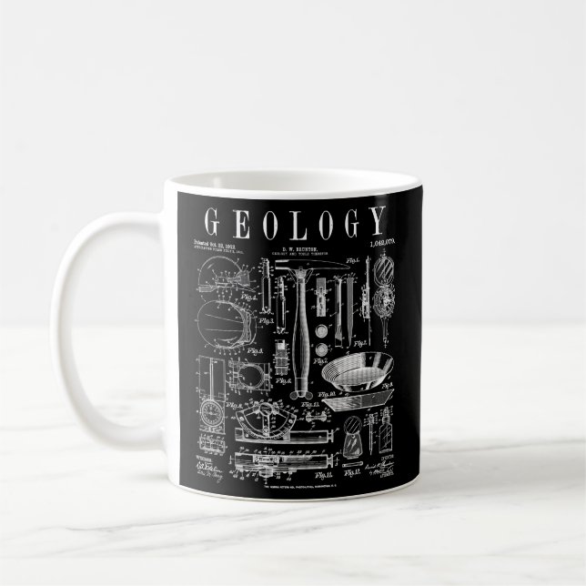 Geolog Fält Kit Verktyg Patent för geologi - geolo Kaffemugg (Vänster)