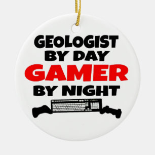Geolog Gamer Julgransprydnad Keramik