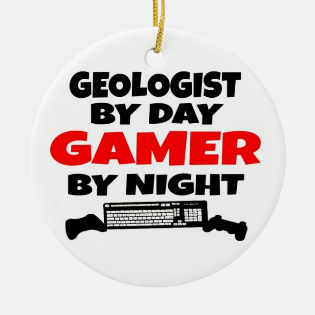 Geolog Gamer Julgransprydnad Keramik (Framsidan)