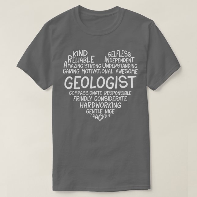 Geolog Heart-geologi T Shirt (Design framsida)