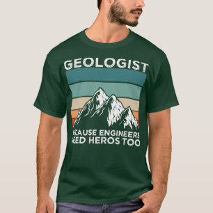 Geolog Hero för Ingenjör T Shirt