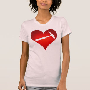 Geolog hjärta och sten bultar t-shirt