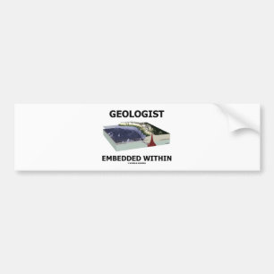 Geolog inbäddad inom (Subductionzonen) Bildekal