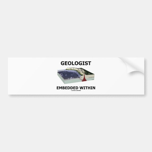 Geolog inbäddad inom (Subductionzonen) Bildekal (Framsidan)