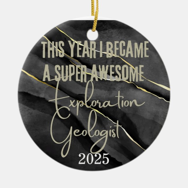 Geolog Julgransprydnad Keramik (Framsidan)