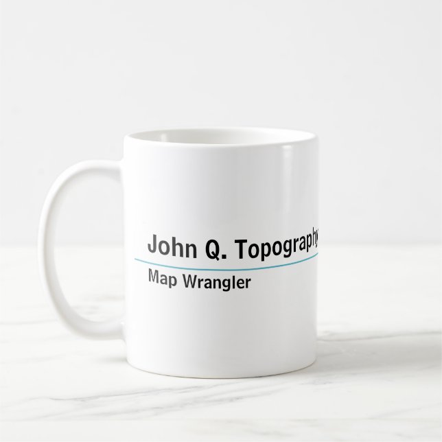 Geolog, kartograf Topografisk karta Kaffemugg (Vänster)