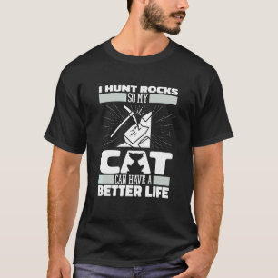 Geolog katt Samlar geologi Sten jakt T Shirt