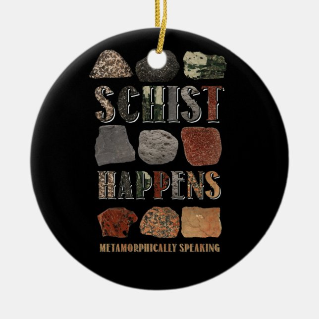 Geolog Mineral Geode Sten Collector Geoology Julgransprydnad Keramik (Framsidan)