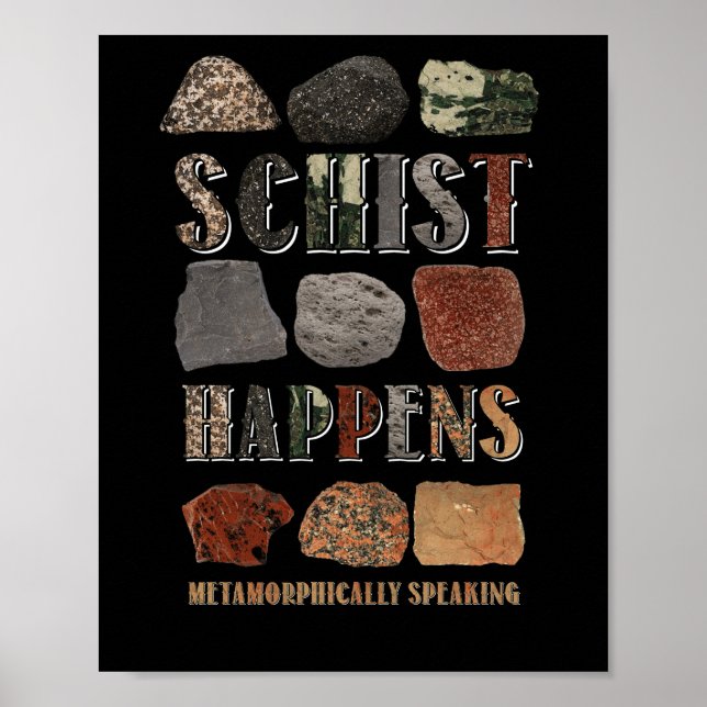 Geolog Mineral Geode Sten Collector Geoology Poster (Framsidan)