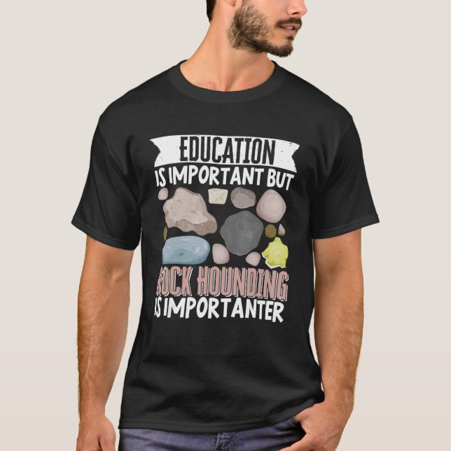 Geolog Mineral Sten som samlar in ossils Education T Shirt (Framsida)