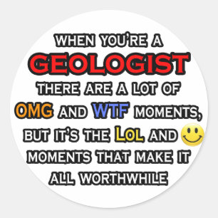 Geolog ... OMG WTF LOL Runt Klistermärke