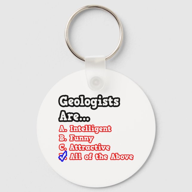 Geolog Quiz..Joke Nyckelring (Framsida)