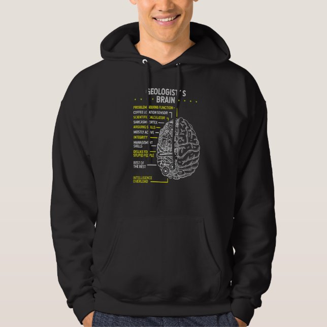 Geolog Rockhounding Brain Mineral Collector Roc Hoodie (Framsida)