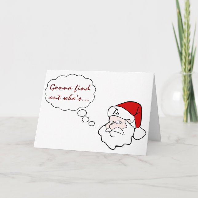 Geolog Santa's Gnaughty eller Gneiss List Helgkort (Framsida)