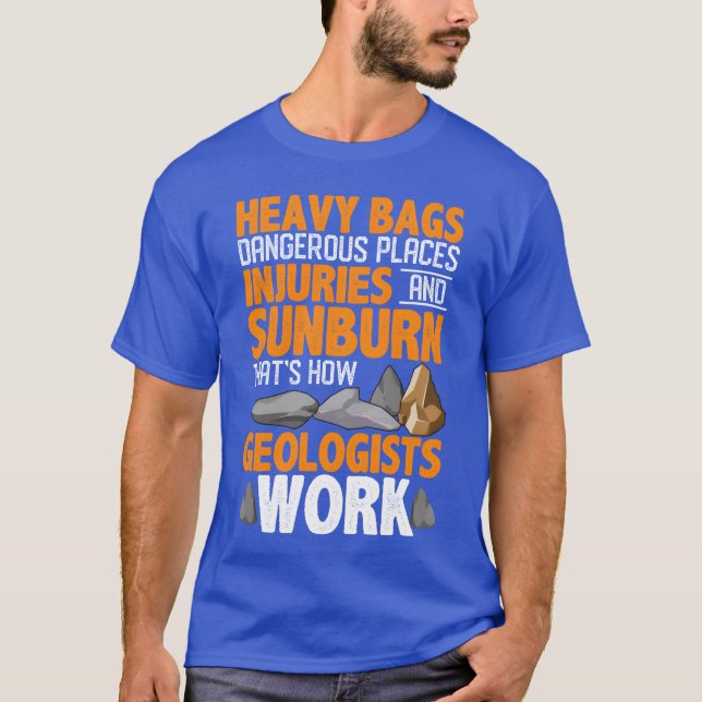 Geolog som jagar sten Geolog boy T Shirt (Framsida)
