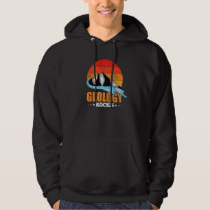 Geolog Sten som samlar in retro-geologi Hoodie