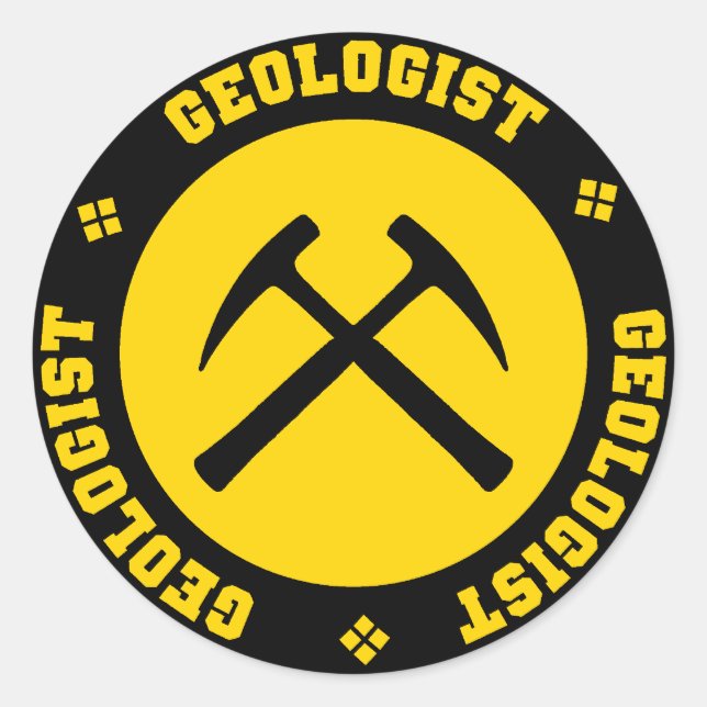 Geolog Sticker Runt Klistermärke (Framsida)