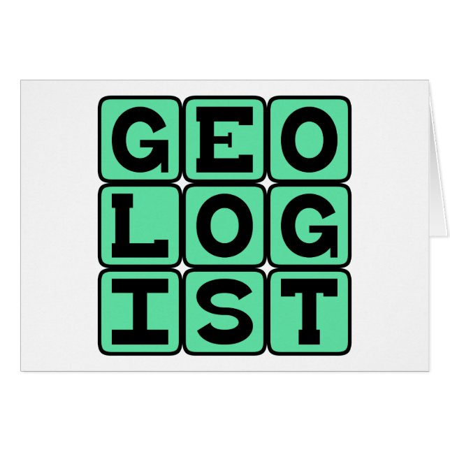 Geolog, Studier av Jorden Hälsningskort (Framsidan Horizontal)