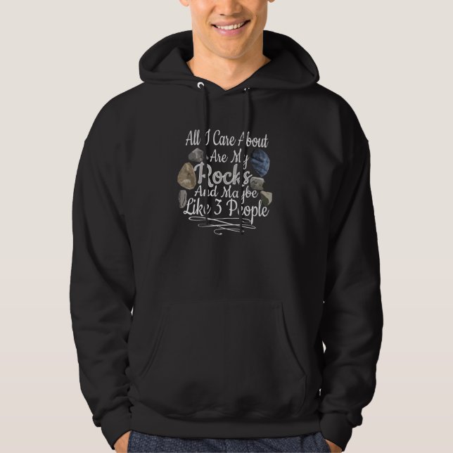 Geologen Stone Sten Hunting Agate Hunter Hoodie (Framsida)