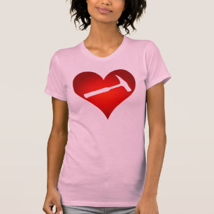 Geologens hjärta och bergshammare t-shirt