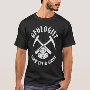 Geologer Känner Sin Skiffer Geologi Stenar Paleont T Shirt