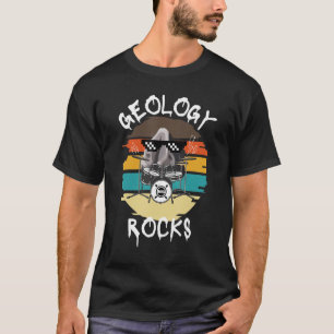 Geologer och musikslag i Sten geologi T Shirt