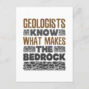 Geologer vet vad som gör Bedrock Vykort
