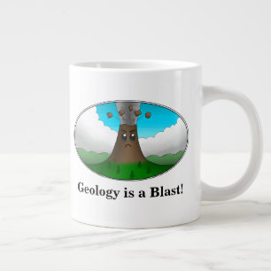 Geologi är en Blast! Tecknad Volcano Jumbo Mugg