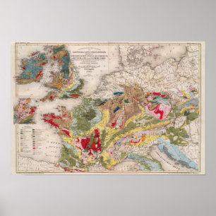Geologi av Europa Poster