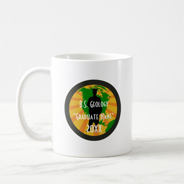 Geologi-examensmärke (Man) Kaffemugg (Vänster)