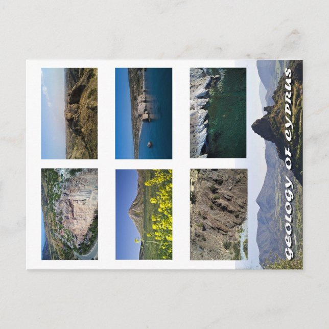 Geologi för cyprus-vykort vykort (Framsida)