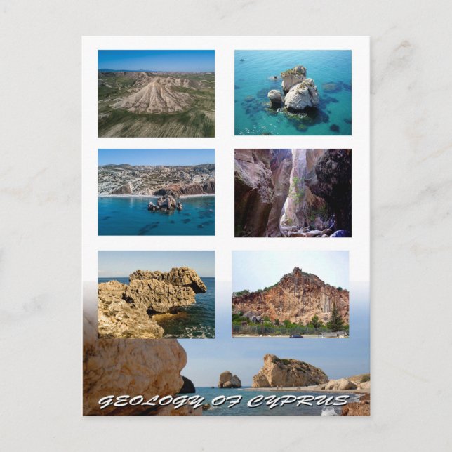 Geologi för cyprus-vykort vykort (Framsida)